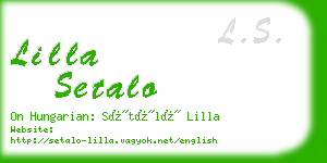 lilla setalo business card